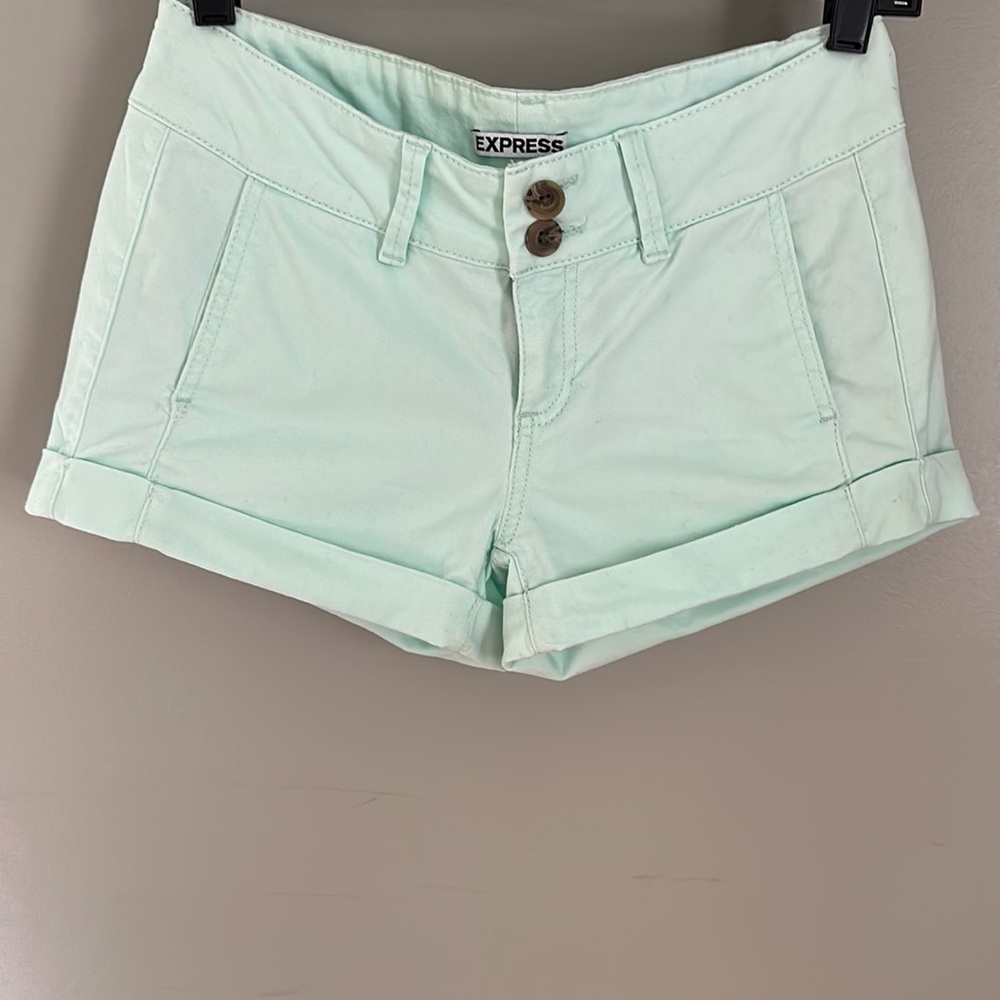 Express Green Shorts 0